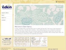 Tablet Screenshot of edenfabrics.com